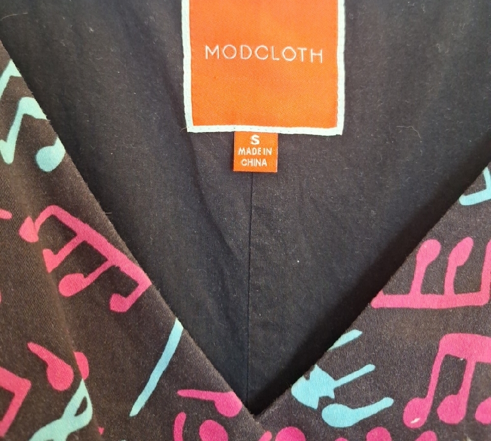 Modcloth Vibrant Musical Note Mini Dress - Picture 2 of 4
